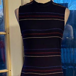 Ted baker blue erlo stripe sleeveless midi dress Clearance